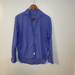 Frank & Eileen‎ Button Up Shirt Women XS Lavender Purple 100% Cotton lightweight